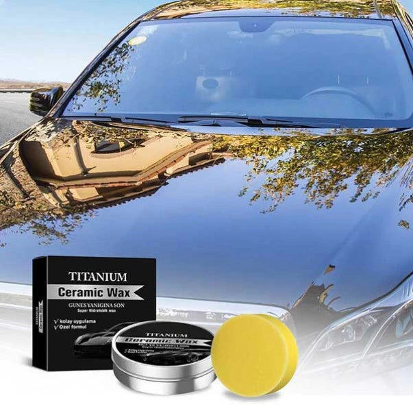 Titanium Ceramic Wax ✨🚗 طلاء يدوم ولمعان فاخر لا يُقاوَم