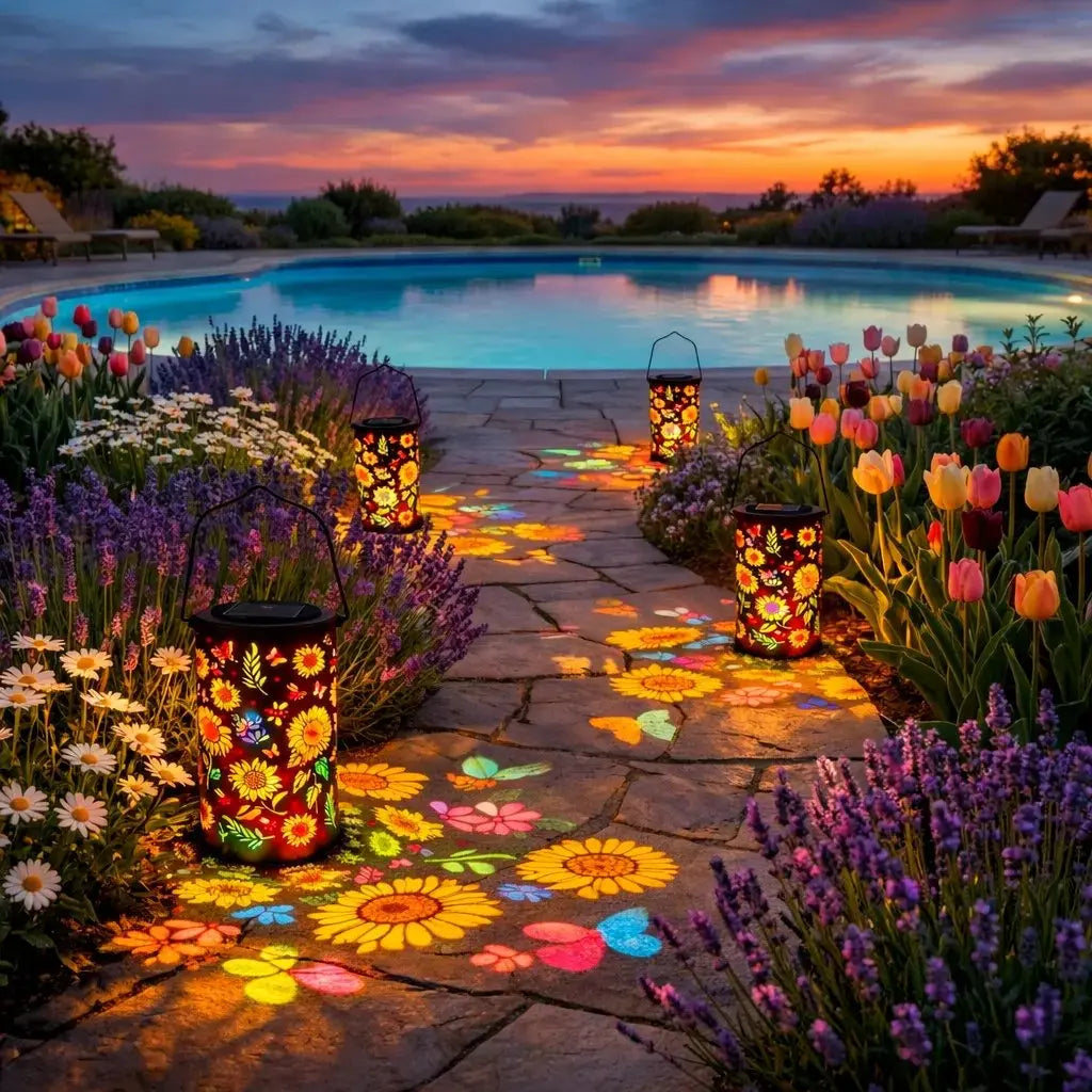 Colorful Sunflower مصباح الحديقة السحري