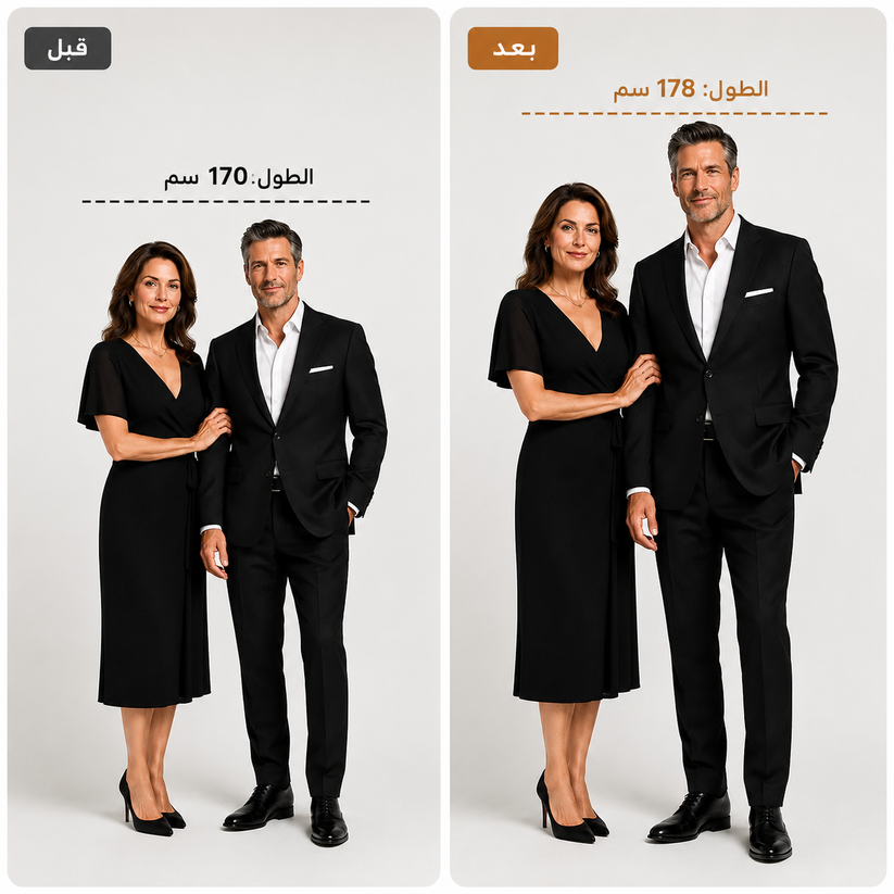 النعل الطبي الداخلي السري لزيادة الطول 📏