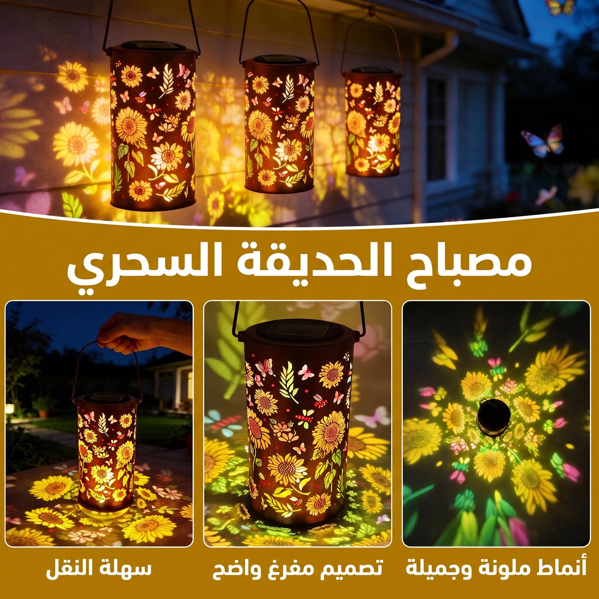 Colorful Sunflower مصباح الحديقة السحري